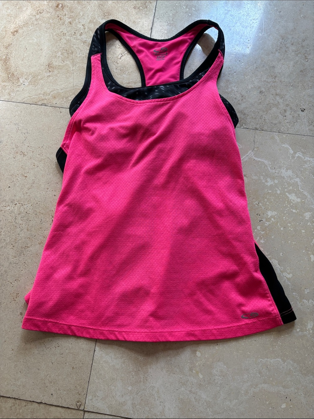 Champion Hot Pink and Black Racerback Swim Coverup Tank